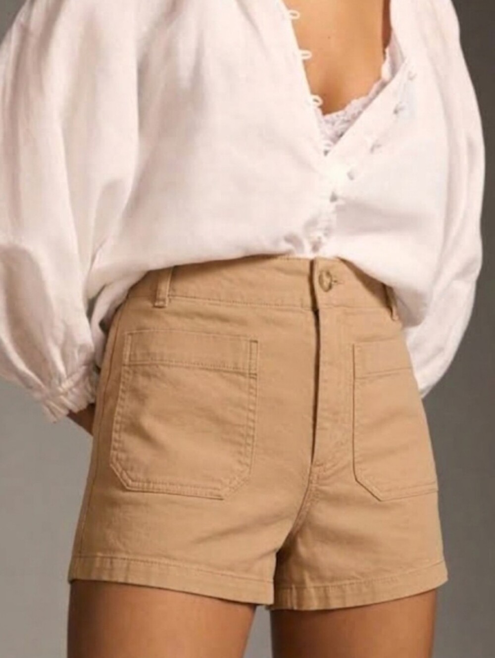 Anthropologie Maeve The Collette Shorts Tan Size 30